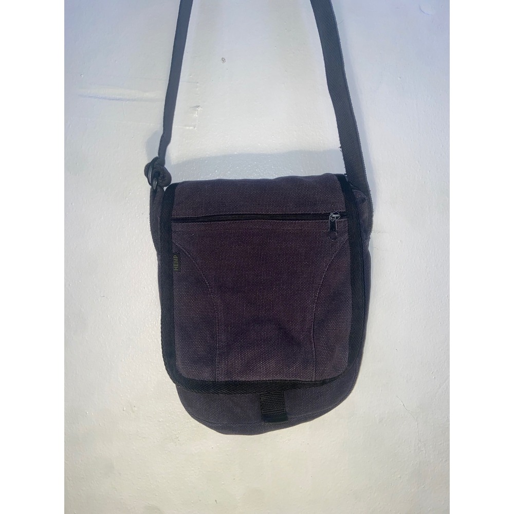 Hempmania Duluth Trading Co Hemp Canvas Crossbody Messenger Bag Navy Utility Bag
